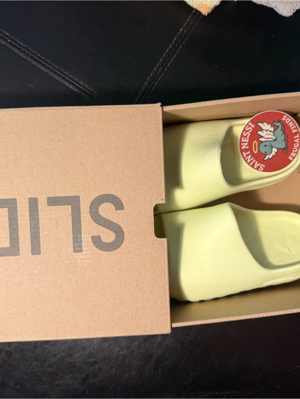 Yeezy Kids Foam Slide Sandals - Glow Green Size 13K